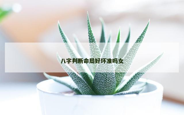 八字判断命局好坏准吗女