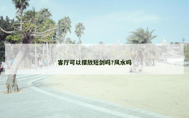 客厅可以摆放短剑吗?风水吗