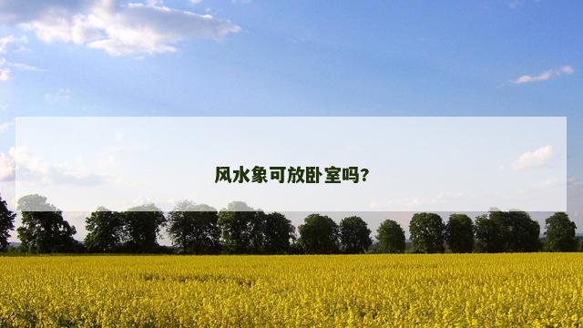 风水象可放卧室吗?