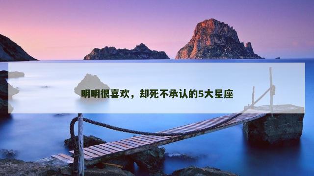 明明很喜欢,却死不承认的5大星座 明明很喜欢,却死不承认的5大星座