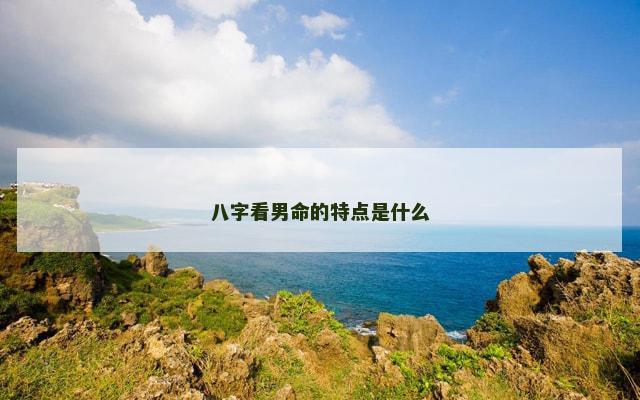 八字看男命的特点是什么