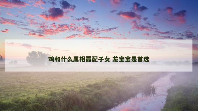 鸡和什么属相最配子女 龙宝宝是首选