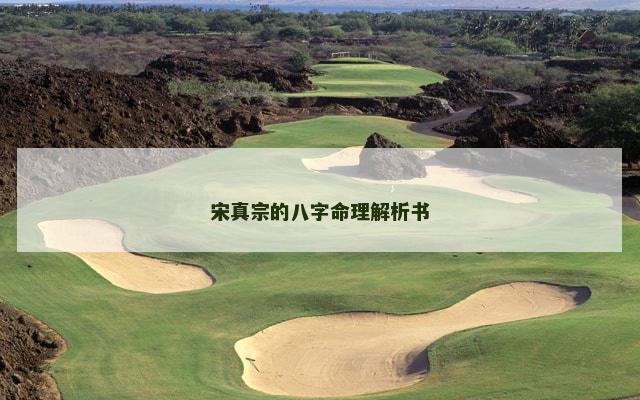 宋真宗的八字命理解析书