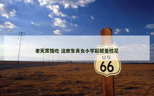 老天赏饭吃 这些生肖女小学起就是校花