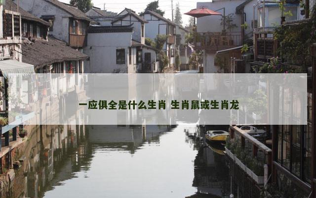 一应俱全是什么生肖 生肖鼠或生肖龙