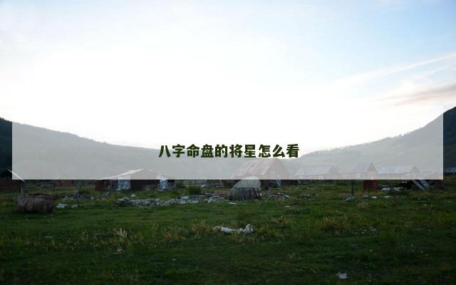 八字命盘的将星怎么看