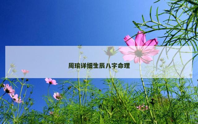 周瑜详细生辰八字命理