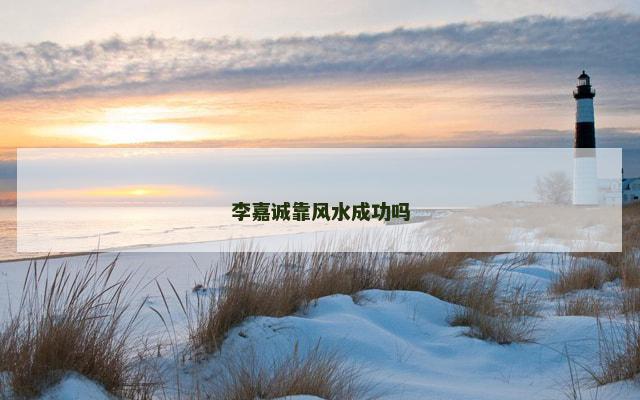 李嘉诚靠风水成功吗