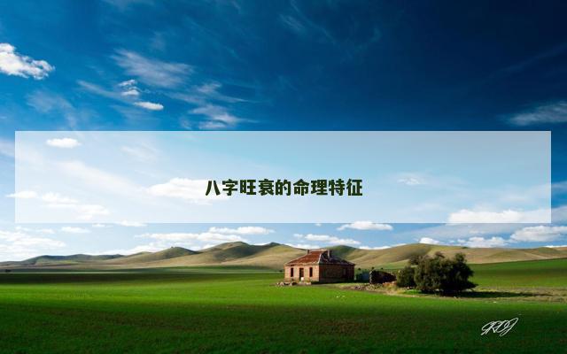 八字旺衰的命理特征