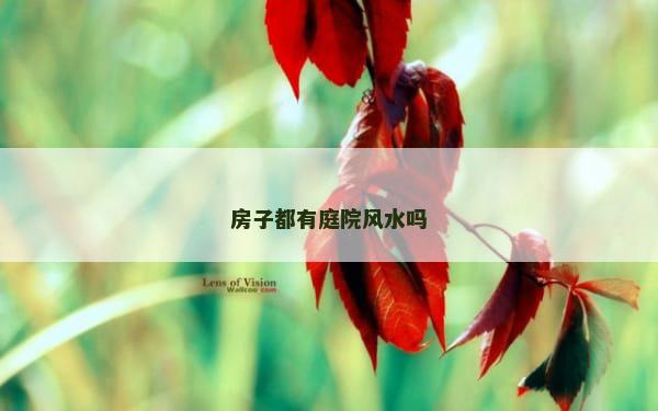 房子都有庭院风水吗