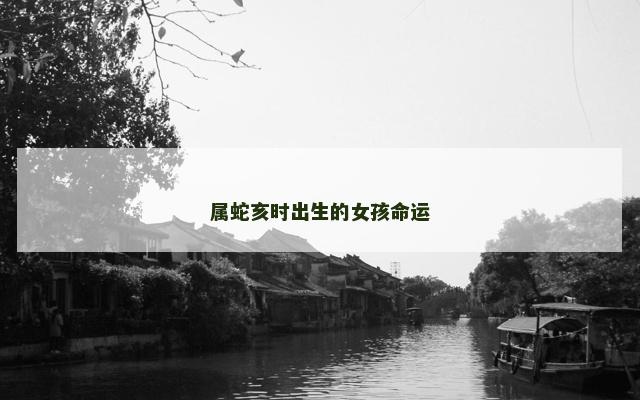 属蛇亥时出生的女孩命运