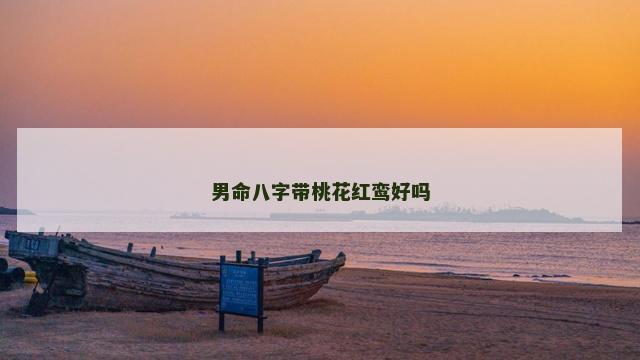 男命八字带桃花红鸾好吗