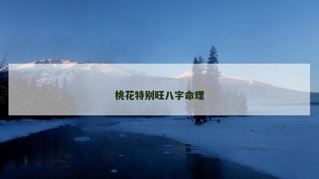 桃花特别旺八字命理