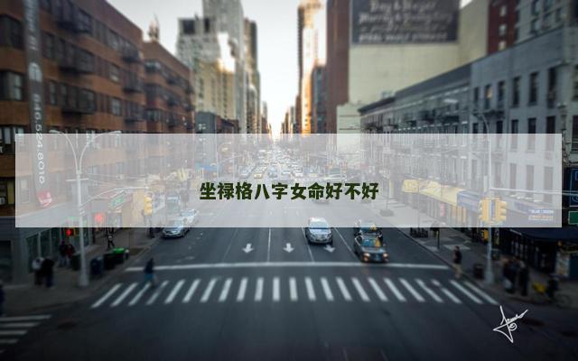 坐禄格八字女命好不好
