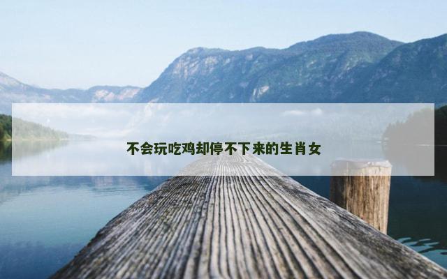 不会玩吃鸡却停不下来的生肖女