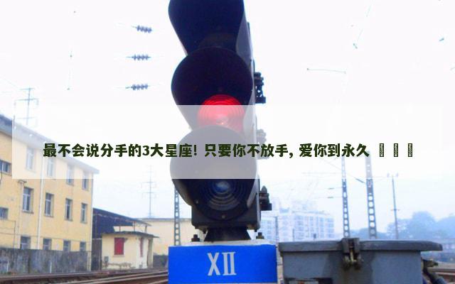 最不会说分手的3大星座! 只要你不放手, 爱你到永久 ​​​