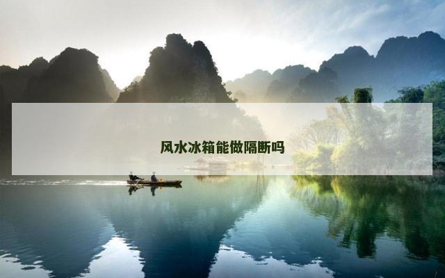 风水冰箱能做隔断吗