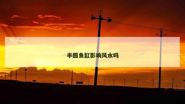 半圆鱼缸影响风水吗 半圆鱼缸影响风水吗