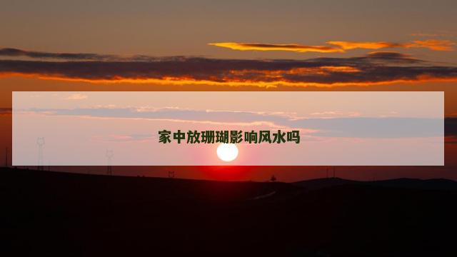 家中放珊瑚影响风水吗