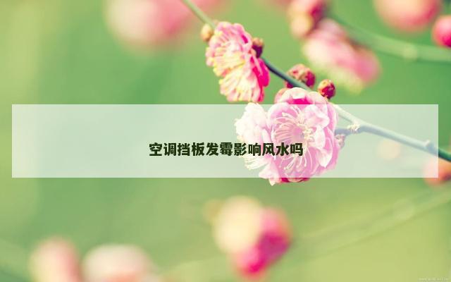 空调挡板发霉影响风水吗