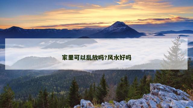 家里可以乱放吗?风水好吗