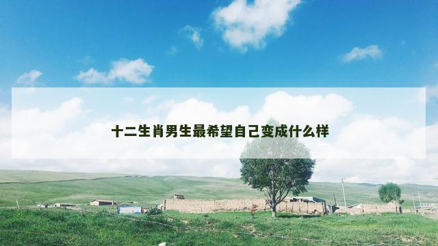 十二生肖男生最希望自己变成什么样