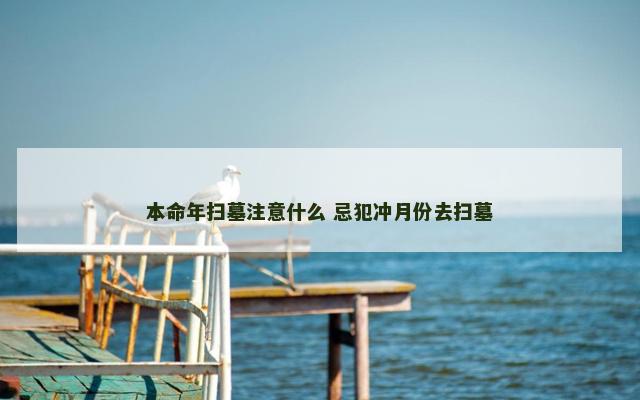 本命年扫墓注意什么 忌犯冲月份去扫墓