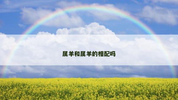 属羊和属羊的相配吗