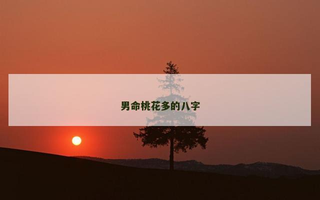 男命桃花多的八字