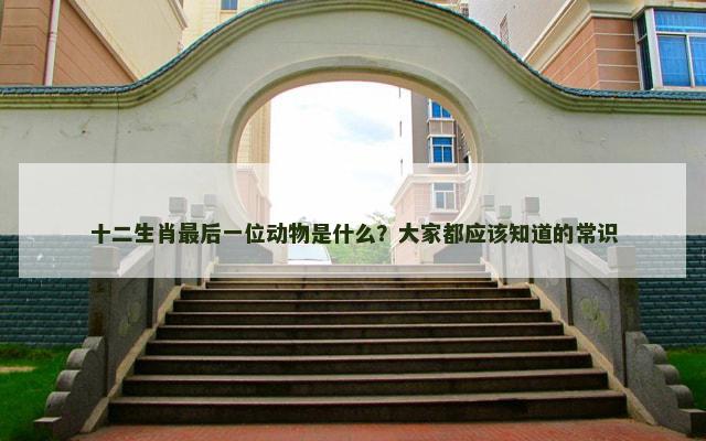 十二生肖最后一位动物是什么？大家都应该知道的常识