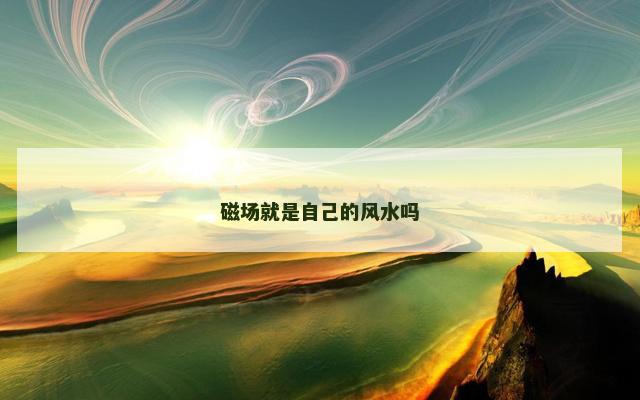 磁场就是自己的风水吗