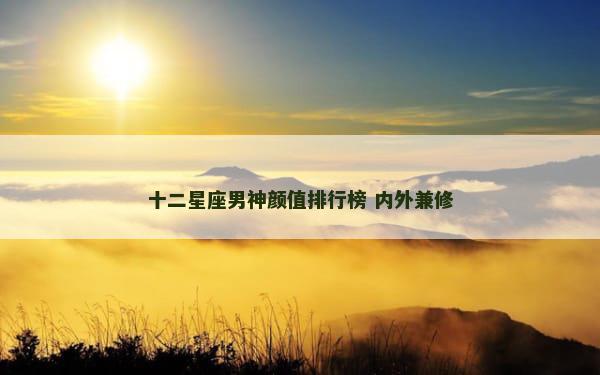 十二星座男神颜值排行榜 内外兼修