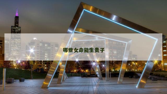 哪些女命能生贵子