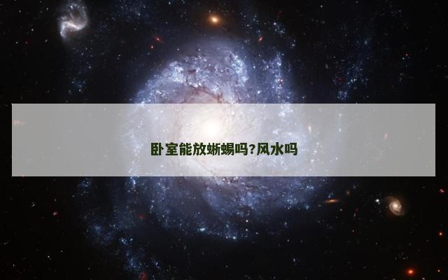 卧室能放蜥蜴吗?风水吗