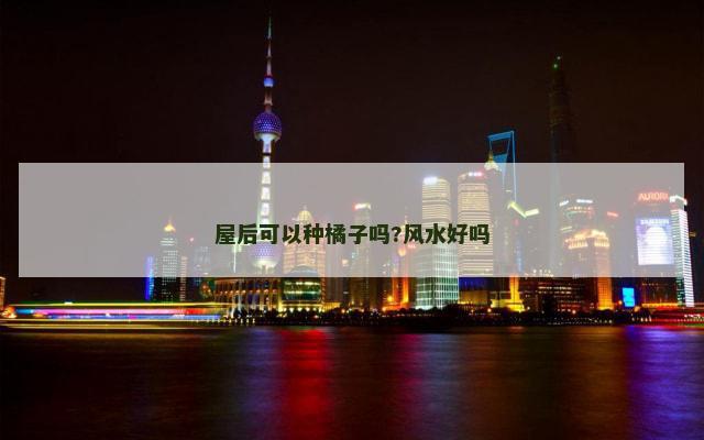 屋后可以种橘子吗?风水好吗