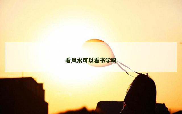 看风水可以看书学吗