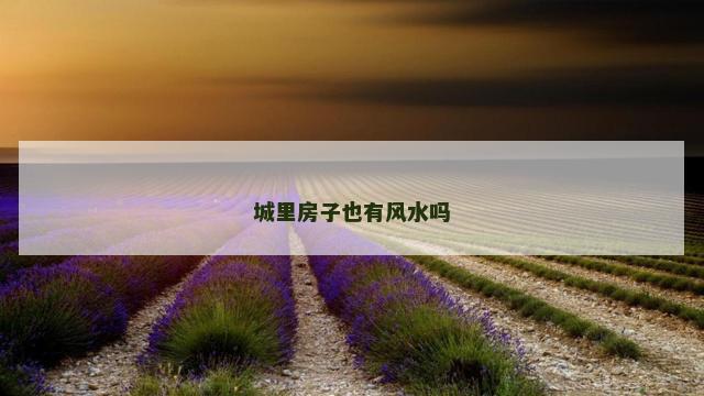 城里房子也有风水吗