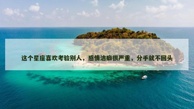 这个星座喜欢考验别人，感情洁癖很严重，分手就不回头