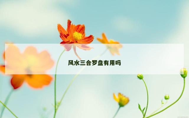 风水三合罗盘有用吗