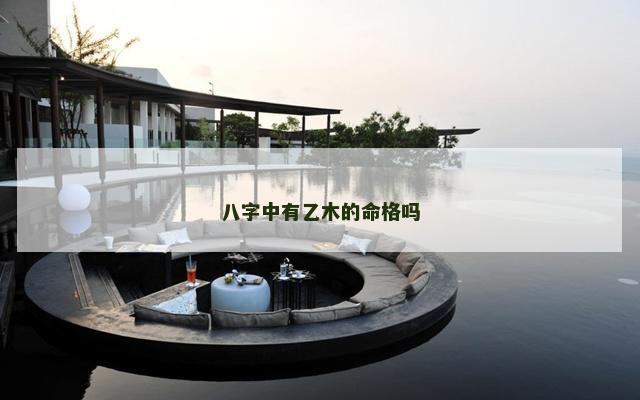 八字中有乙木的命格吗