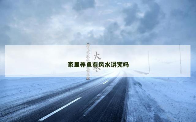 家里养鱼有风水讲究吗