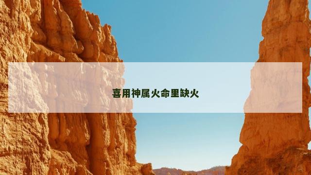 喜用神属火命里缺火