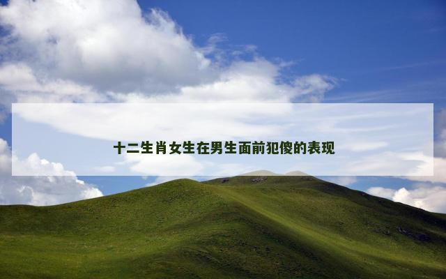 十二生肖女生在男生面前犯傻的表现
