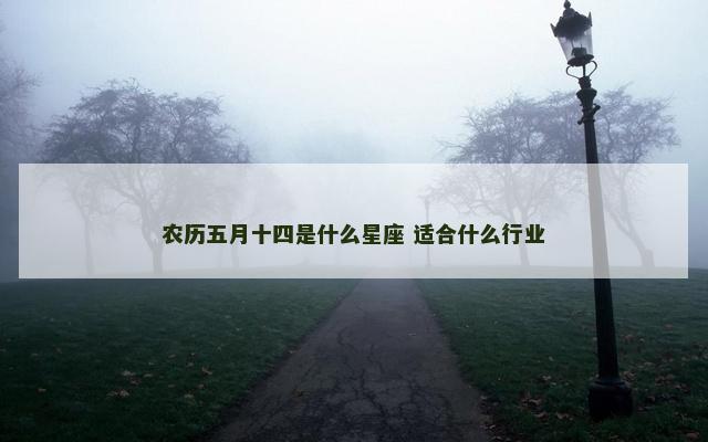 农历五月十四是什么星座 适合什么行业