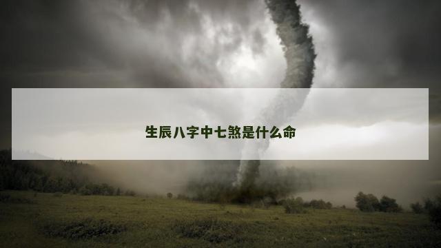 生辰八字中七煞是什么命