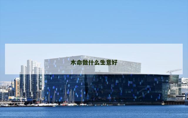 木命做什么生意好