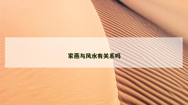 家燕与风水有关系吗