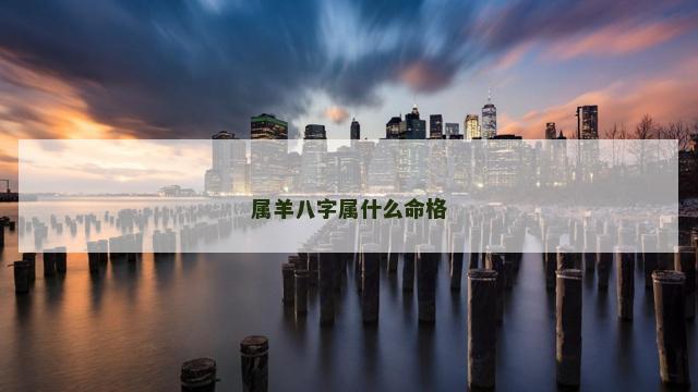 属羊八字属什么命格