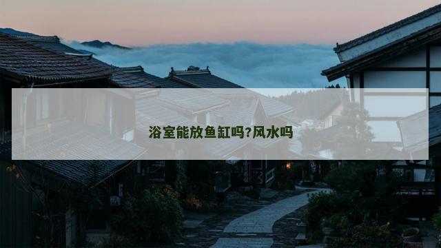 浴室能放鱼缸吗?风水吗