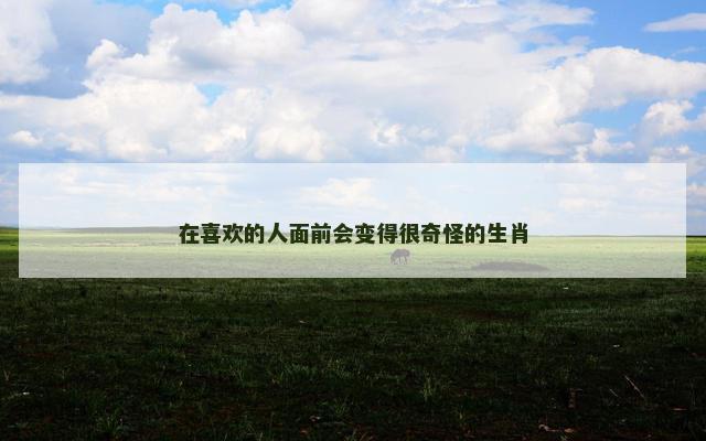 在喜欢的人面前会变得很奇怪的生肖